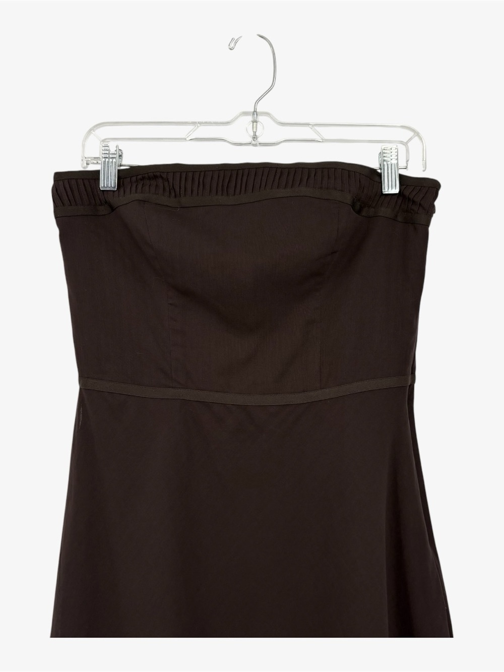 Ann Taylor LOFT Y2K Strapless Sequin Hem Dress in Brown Women’s Size 4 NWT - Picture 4 of 7
